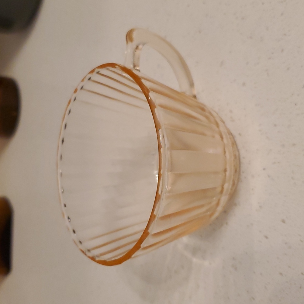 MacBeth Evans Depression Glass Pink Petalware Tea Cup